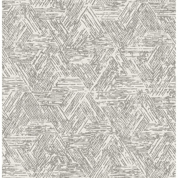 Retreat Charcoal Quilted Geometric Wallpaper