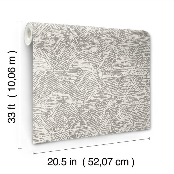 Retreat Charcoal Quilted Geometric Wallpaper
