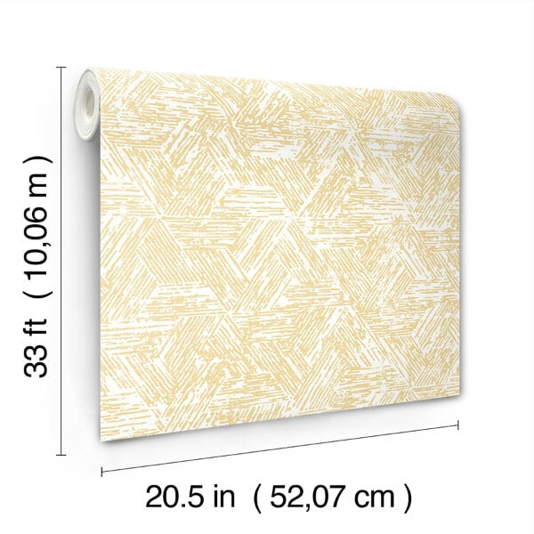 Retreat Yellow Quilted Geometric Wallpaper