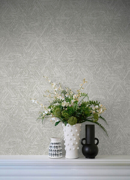 Retreat Grey Quilted Geometric Wallpaper