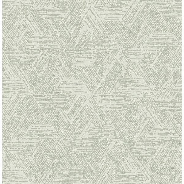 Retreat Sea Green Quilted Geometric Wallpaper