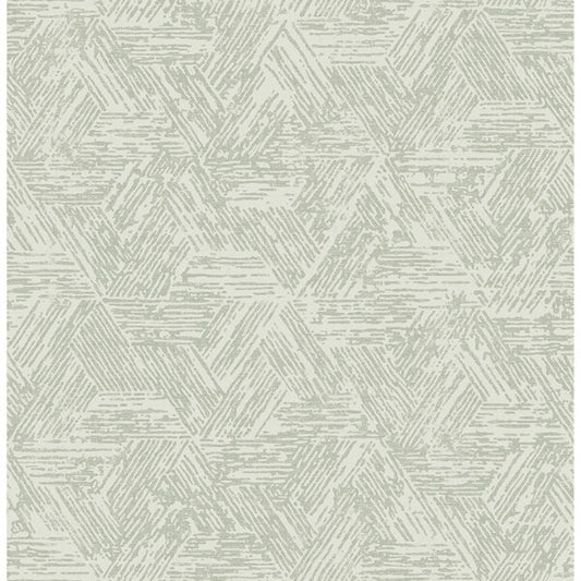 Retreat Sea Green Quilted Geometric Wallpaper