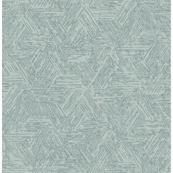 Retreat Denim Quilted Geometric Wallpaper