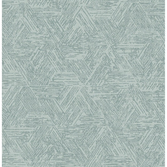 Retreat Denim Quilted Geometric Wallpaper