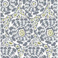 Divine Slate Abstract Medallion Wallpaper