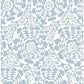 Divine Light Blue Abstract Medallion Wallpaper