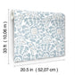 Divine Light Blue Abstract Medallion Wallpaper