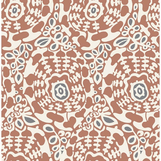 Divine Rust Abstract Medallion Wallpaper