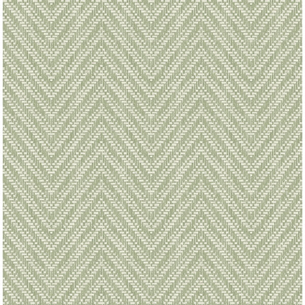 Glynn Green Chevron Wallpaper