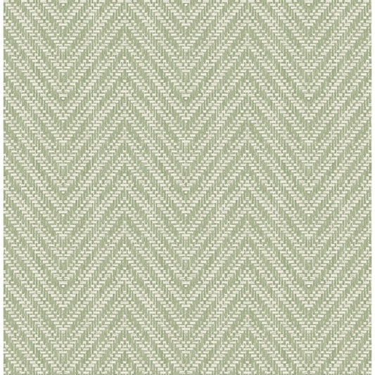 Glynn Green Chevron Wallpaper
