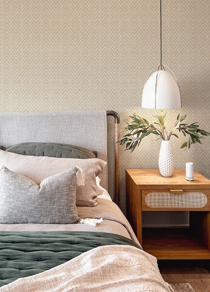 Glynn Wheat Chevron Wallpaper