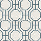 Manor Blue Geometric Trellis Wallpaper