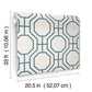 Manor Blue Geometric Trellis Wallpaper