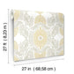 Villa Light Yellow Embellished Ogee Wallpaper