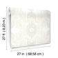 Villa Bone Embellished Ogee Wallpaper