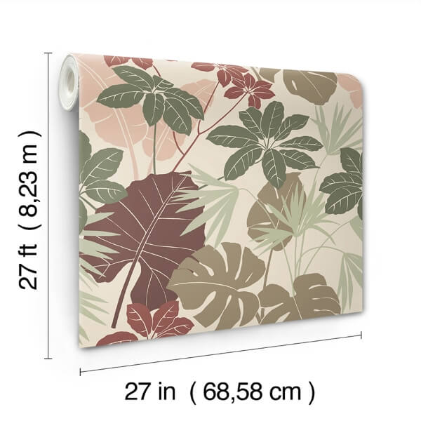 Medellin Neutral Rainforest Floor Wallpaper