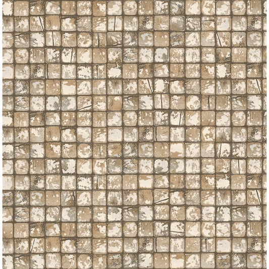 Kingsley Neutral Tiled Wallpaper