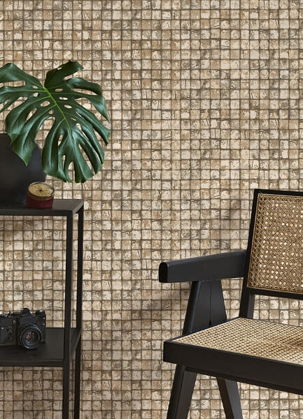 Kingsley Neutral Tiled Wallpaper