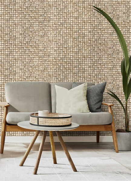 Kingsley Neutral Tiled Wallpaper