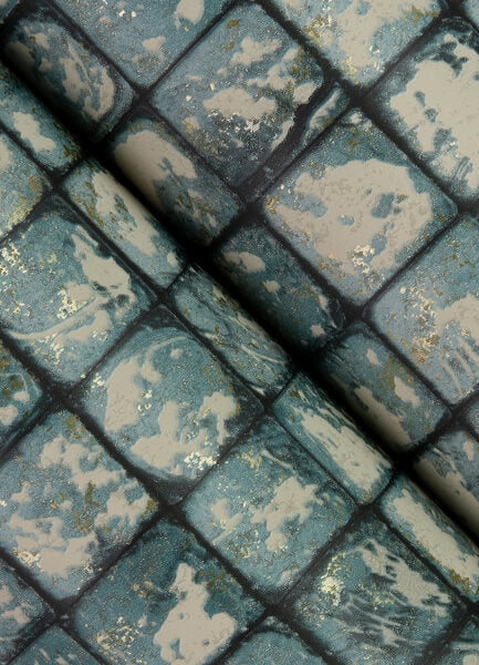 Kingsley Blue Tiled Wallpaper