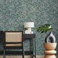 Kingsley Blue Tiled Wallpaper