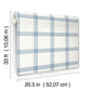 Twain Denim Plaid Wallpaper
