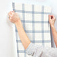 Twain Denim Plaid Wallpaper
