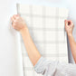 Twain Light Grey Plaid Wallpaper