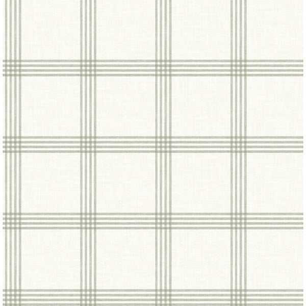 Twain Green Plaid Wallpaper