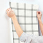 Twain Charcoal Plaid Wallpaper