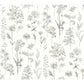 Bergamot Light Grey Wildflower Wallpaper