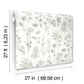 Bergamot Light Grey Wildflower Wallpaper