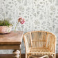 Bergamot Light Grey Wildflower Wallpaper