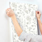 Bergamot Light Grey Wildflower Wallpaper