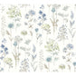 Bergamot Sea Green Wildflower Wallpaper