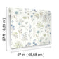 Bergamot Sea Green Wildflower Wallpaper