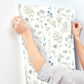 Bergamot Sea Green Wildflower Wallpaper