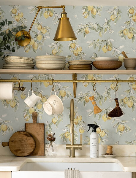 Lemonade Aqua Citrus Wallpaper