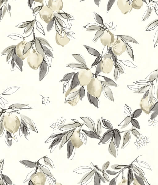Lemonade Charcoal Citrus Wallpaper