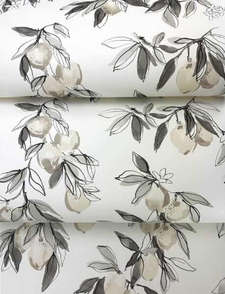 Lemonade Charcoal Citrus Wallpaper