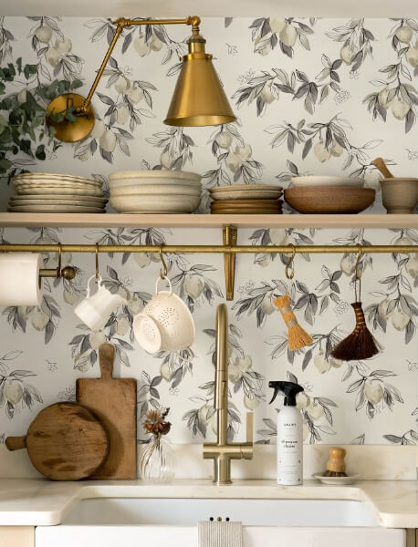 Lemonade Charcoal Citrus Wallpaper