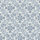 Marjoram Blue Floral Tile Wallpaper