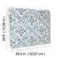 Marjoram Blue Floral Tile Wallpaper