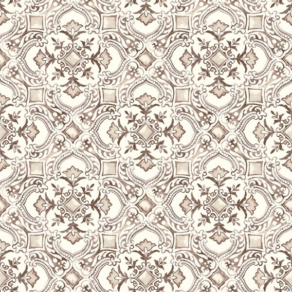 Marjoram Blush Floral Tile Wallpaper