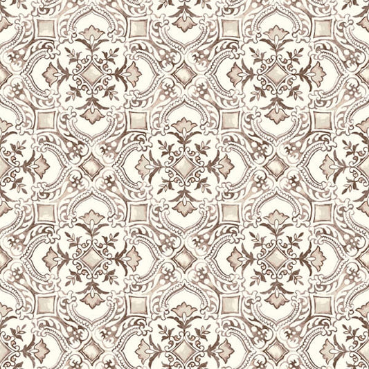 Marjoram Blush Floral Tile Wallpaper