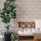 Marjoram Light Grey Floral Tile Wallpaper