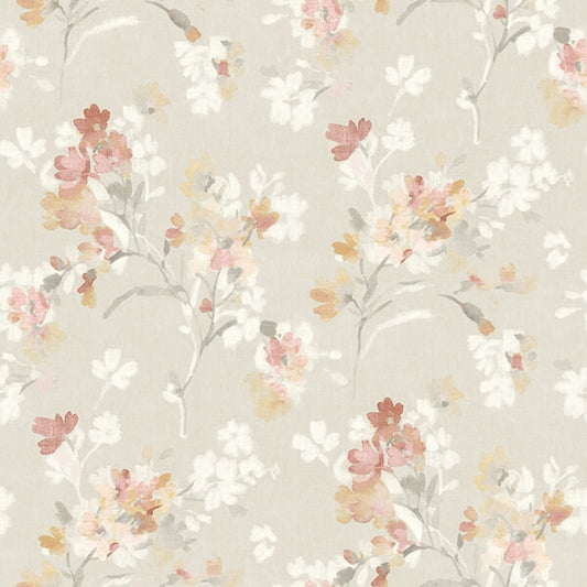 Azalea Ruby Floral Branches Wallpaper