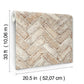 Canelle Rust Brick Herringbone Wallpaper