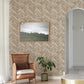 Canelle Rust Brick Herringbone Wallpaper
