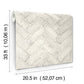 Canelle White Brick Herringbone Wallpaper